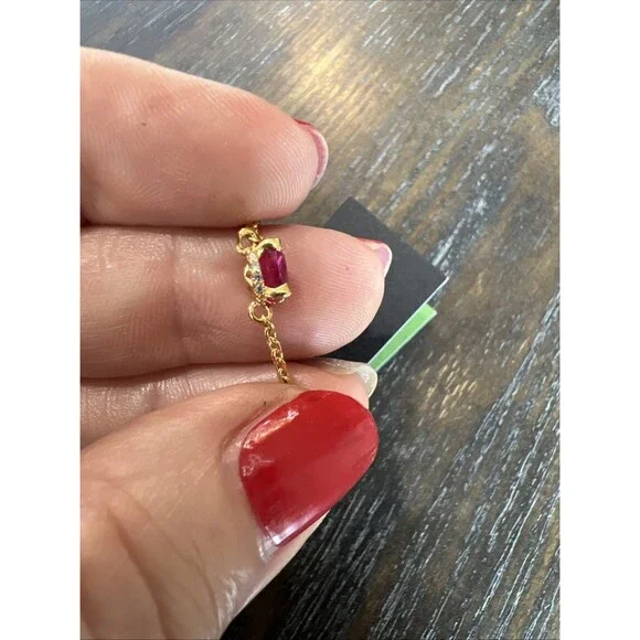 Kate Spade Little Luxuries Solitaire Bracelet With Pink Stone - Picture 5 of 6